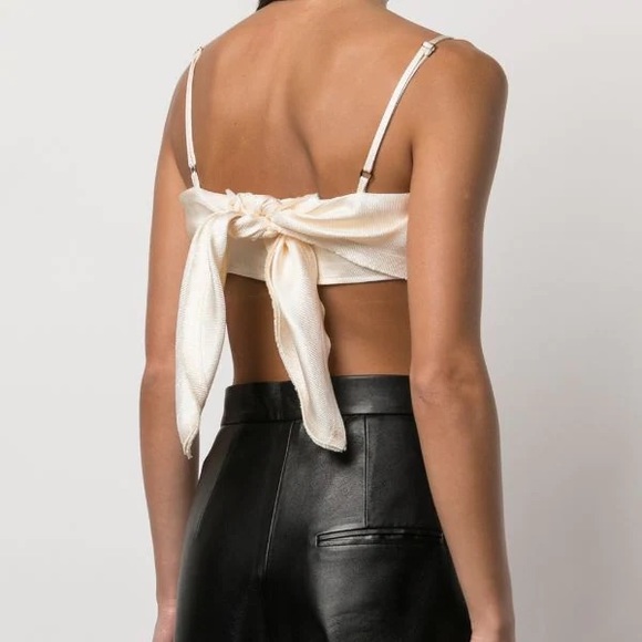 AREA crystal-embellished handkerchief top - Picture 2 of 7